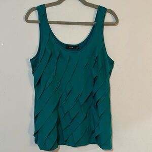 Apt. 9 Teal Mermaid Ruffle Tank Top L